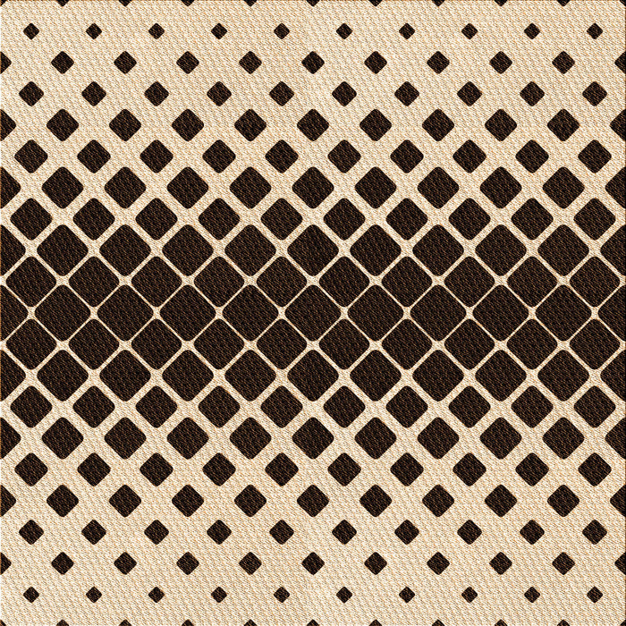 Round Patterned Deep Peach Orange Rug, pat2390org