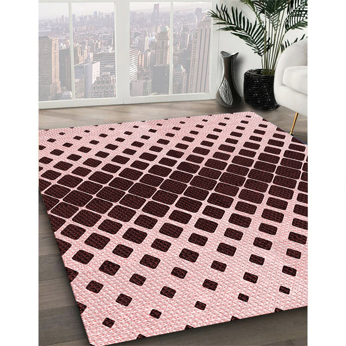 Machine Washable Transitional Pink Rug in a Family Room, wshpat2390rd