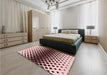 Patterned Pink Rug in a Bedroom, pat2390rd