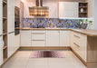 Patterned Pink Rug in a Kitchen, pat2390rd