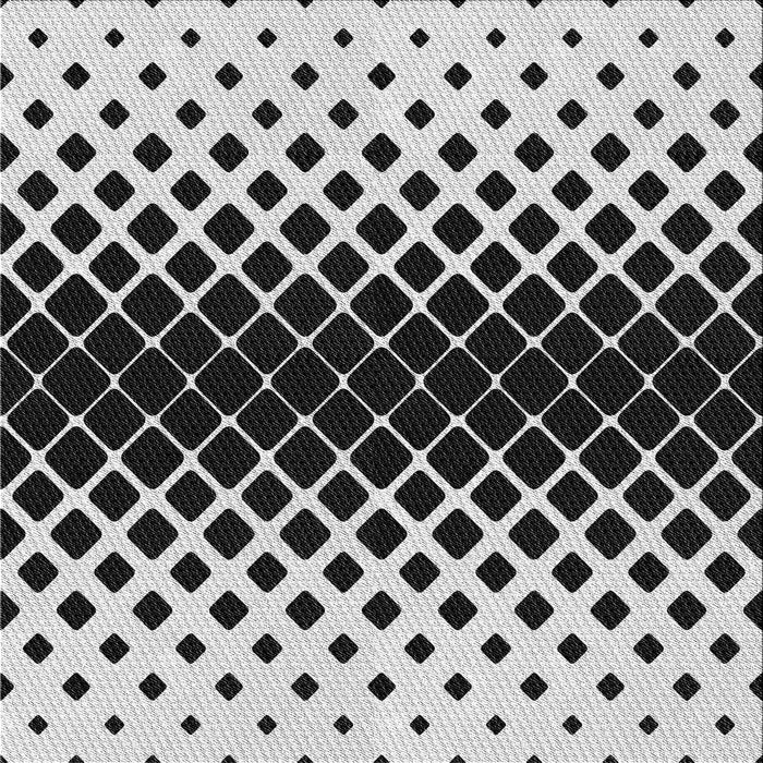 Square Patterned Charcoal Black Novelty Rug, pat2390