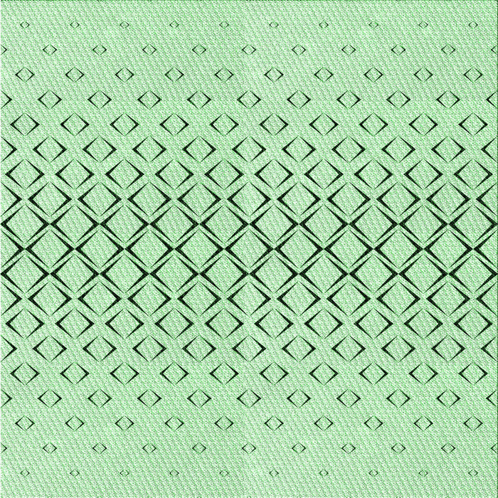 Round Machine Washable Transitional Mint Green Rug, wshpat2391grn