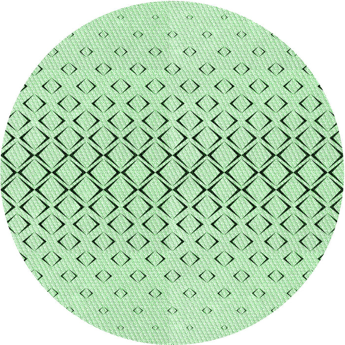 Square Patterned Mint Green Rug, pat2391grn