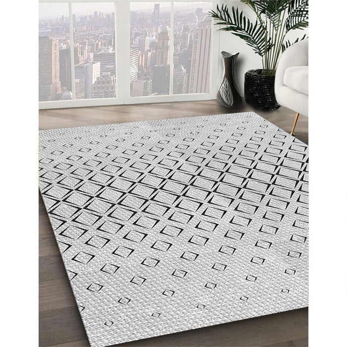Patterned Platinum Gray Rug in Family Room, pat2391gry