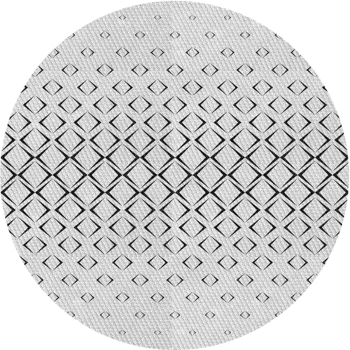 Square Patterned Platinum Gray Rug, pat2391gry