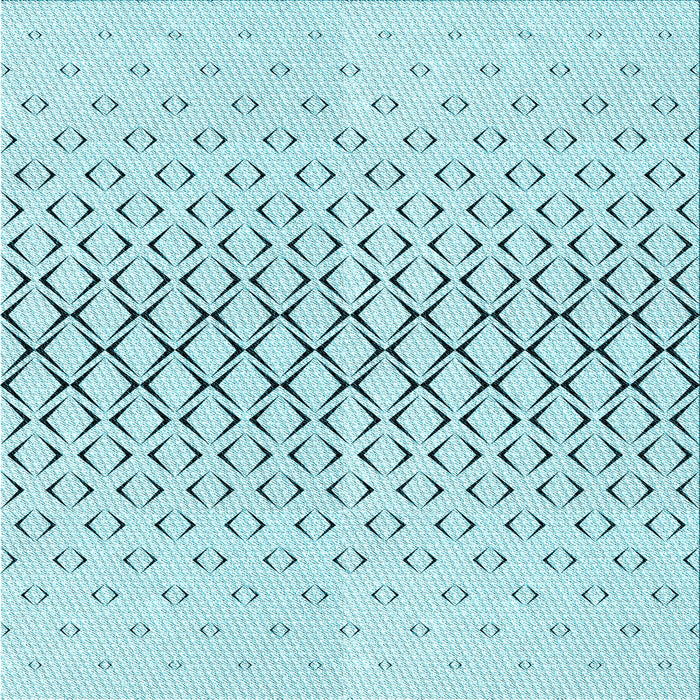 Round Patterned Electric Blue Rug, pat2391lblu