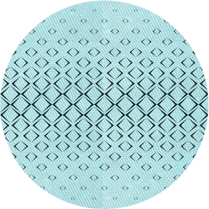 Square Patterned Electric Blue Rug, pat2391lblu