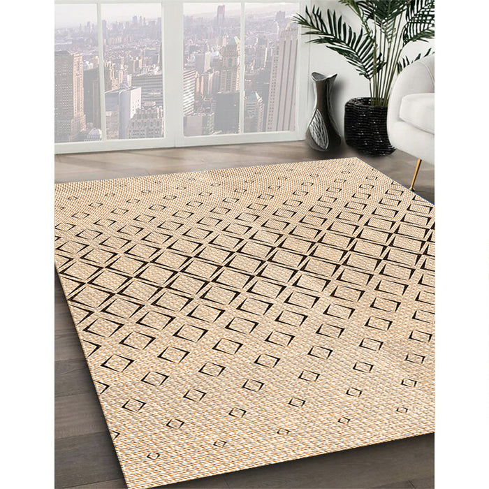 Patterned Peru Brown Rug in Family Room, pat2391org