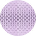 Square Patterned Orchid Purple Rug, pat2391pur