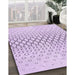 Machine Washable Transitional Orchid Purple Rug in a Family Room, wshpat2391pur