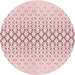 Square Patterned Pink Rug, pat2391rd