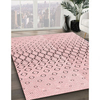 Patterned Pink Rug, pat2391rd
