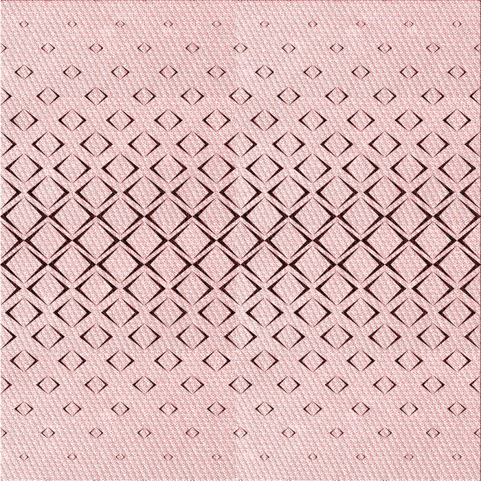 Round Machine Washable Transitional Pink Rug, wshpat2391rd