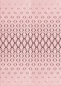 Machine Washable Transitional Pink Rug, wshpat2391rd