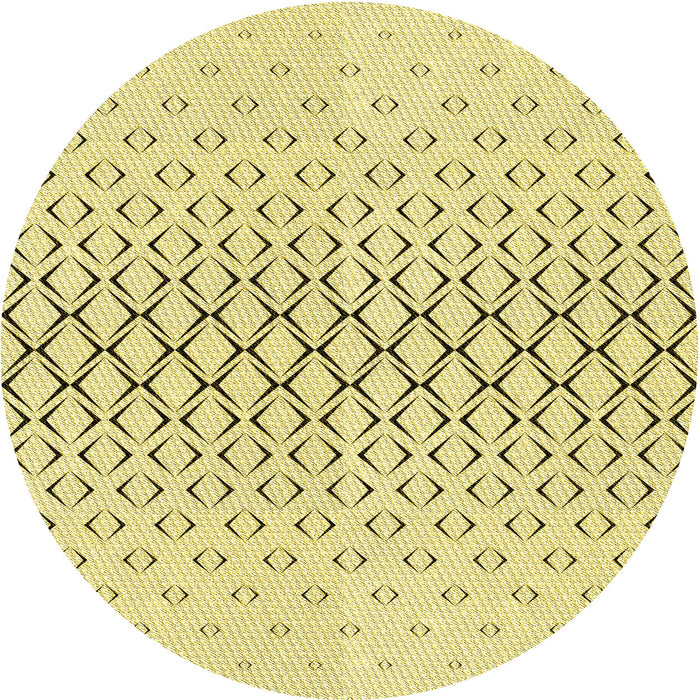 Square Patterned Sun Yellow Rug, pat2391yw