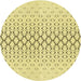 Square Patterned Sun Yellow Rug, pat2391yw