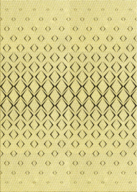 Machine Washable Transitional Sun Yellow Rug, wshpat2391yw