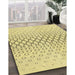 Machine Washable Transitional Sun Yellow Rug in a Family Room, wshpat2391yw