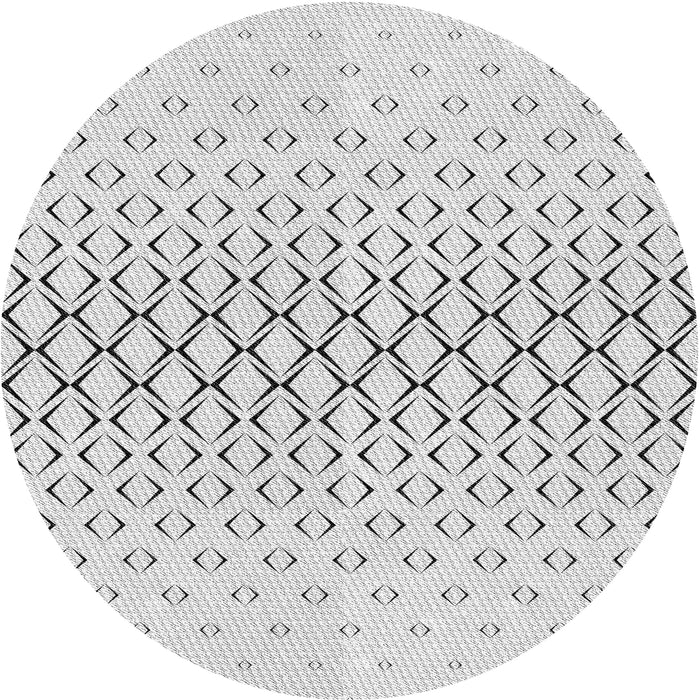 Sideview of Patterned Off-White Novelty Rug, pat2391