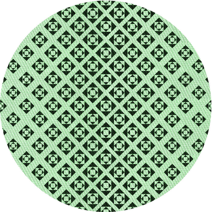 Square Machine Washable Transitional Mint Green Rug in a Living Room, wshpat2392grn