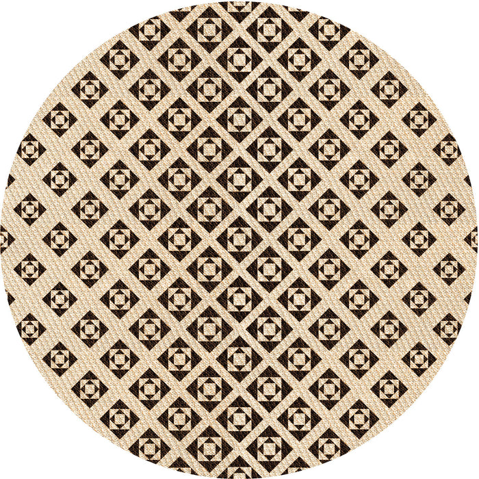 Square Machine Washable Transitional Saddle Brown Rug in a Living Room, wshpat2392org