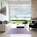 Square Patterned Purple Rug in a Living Room, pat2392pur