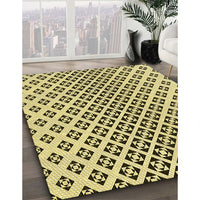 Patterned Oak Brown Rug, pat2392yw
