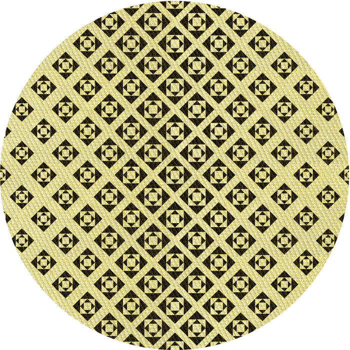 Square Patterned Oak Brown Rug, pat2392yw