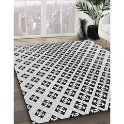 Patterned Off-White Novelty Rug in Family Room, pat2392