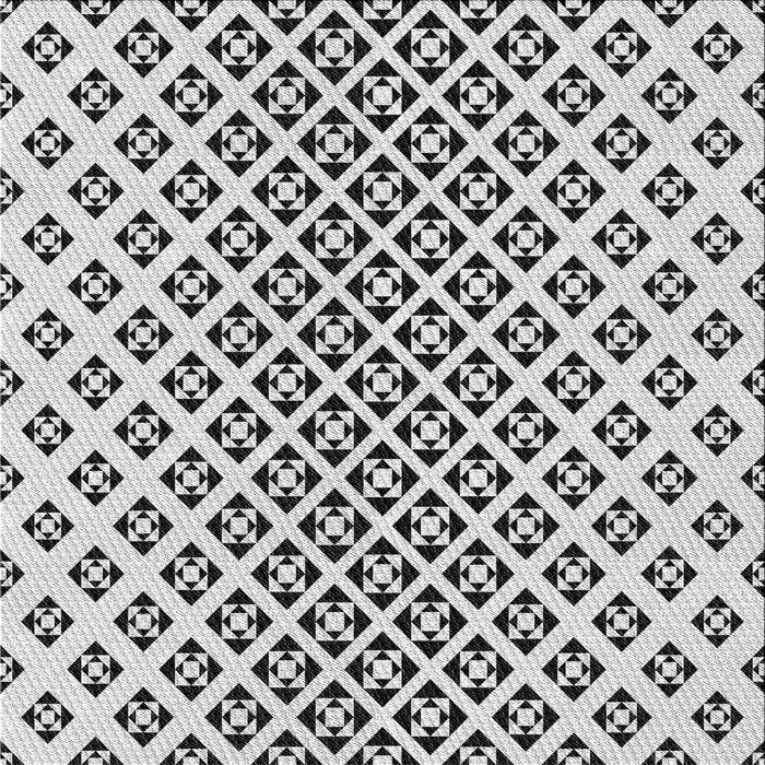 Square Patterned Off-White Novelty Rug, pat2392