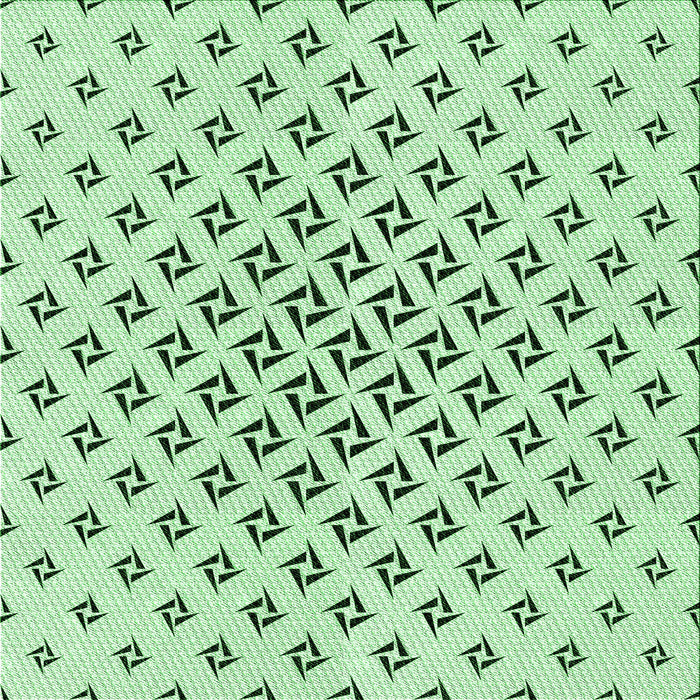 Round Patterned Mint Green Rug, pat2393grn