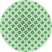Square Patterned Mint Green Rug, pat2393grn