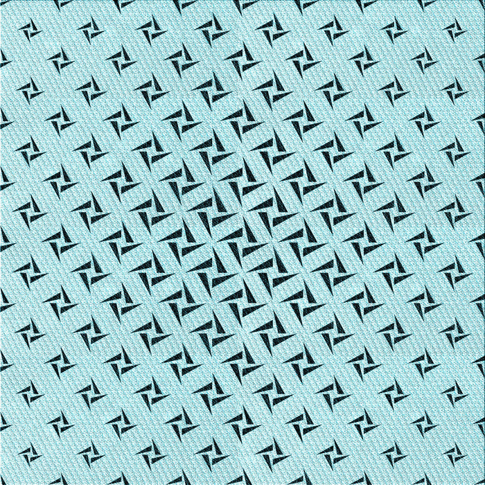 Round Patterned Electric Blue Rug, pat2393lblu