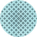 Square Patterned Electric Blue Rug, pat2393lblu