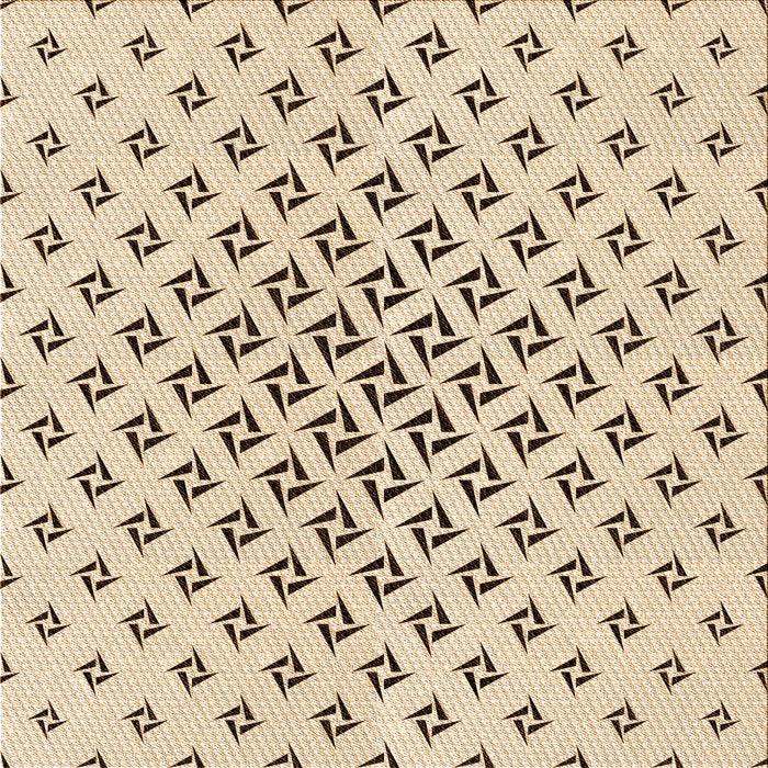 Round Patterned Copper Brown Rug, pat2393org