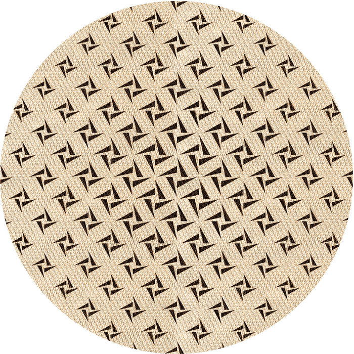 Square Patterned Copper Brown Rug, pat2393org