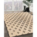 Patterned Copper Brown Rug in Family Room, pat2393org