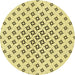 Square Machine Washable Transitional Sun Yellow Rug in a Living Room, wshpat2393yw