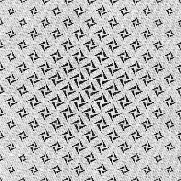 Square Patterned Off-White Novelty Rug, pat2393