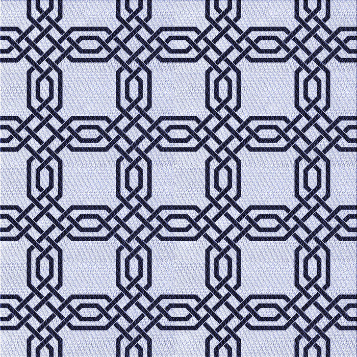 Round Patterned Blue Rug, pat2394blu