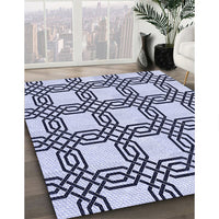 Patterned Blue Rug, pat2394blu