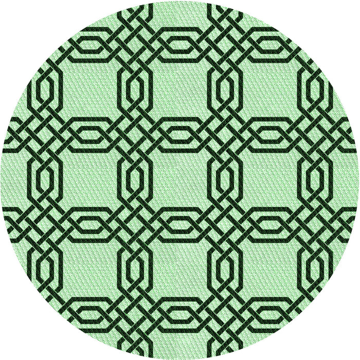 Square Patterned Mint Green Rug, pat2394grn