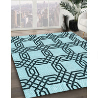 Patterned Blue Rug, pat2394lblu