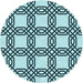 Square Patterned Blue Rug, pat2394lblu