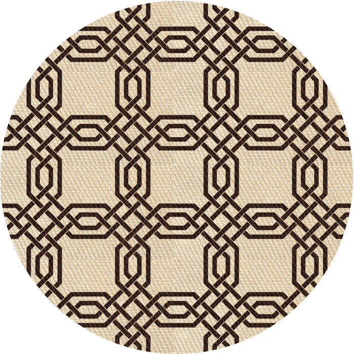 Square Patterned Golden Blonde Gold Rug, pat2394org