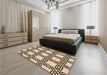 Patterned Golden Blonde Gold Rug in a Bedroom, pat2394org