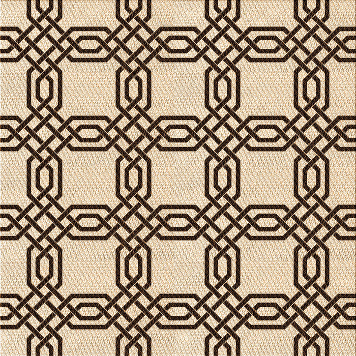 Round Patterned Golden Blonde Gold Rug, pat2394org