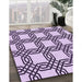 Machine Washable Transitional Purple Rug in a Family Room, wshpat2394pur