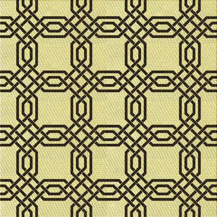 Round Machine Washable Transitional Mustard Yellow Rug, wshpat2394yw