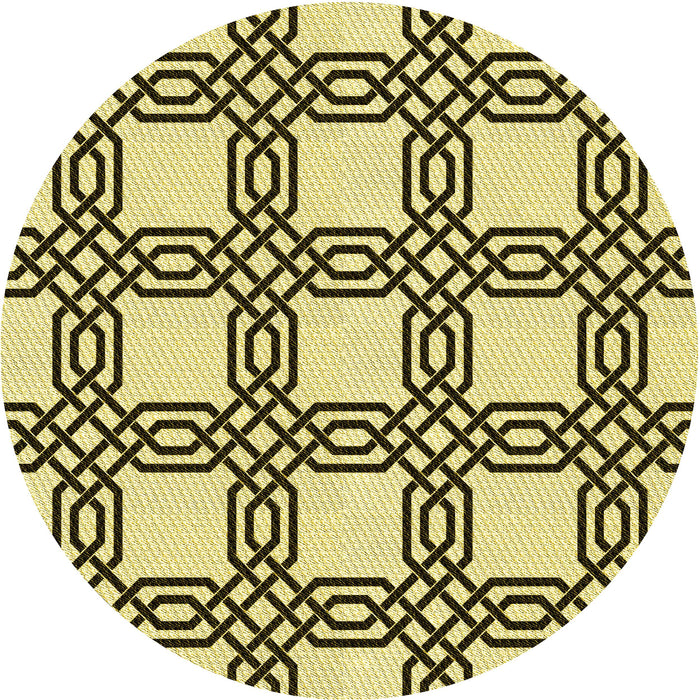 Square Patterned Mustard Yellow Rug, pat2394yw